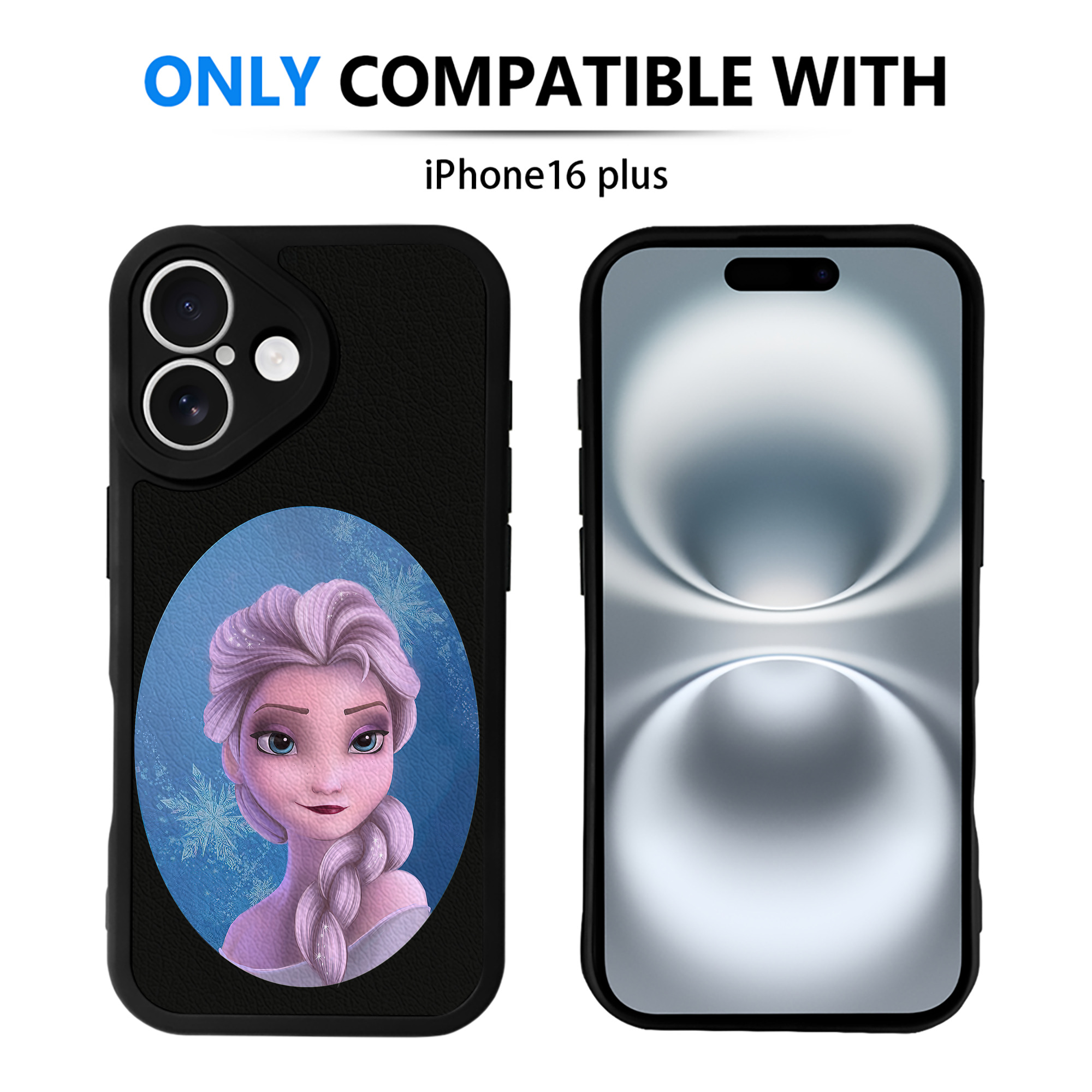 （画像用） アナと雪の女王 アンナ エルサ Frozen Anna Elsa 【iPhone 16シリーズ対応】シリコンスマホケース（レザー調） 材質：シリコン